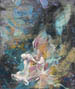"Night Dive IV" Pastel 22" x 20" in a Distressed Silver/Bronze & Black Frame